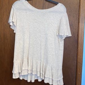 Heather Beige Shortsleeve Top